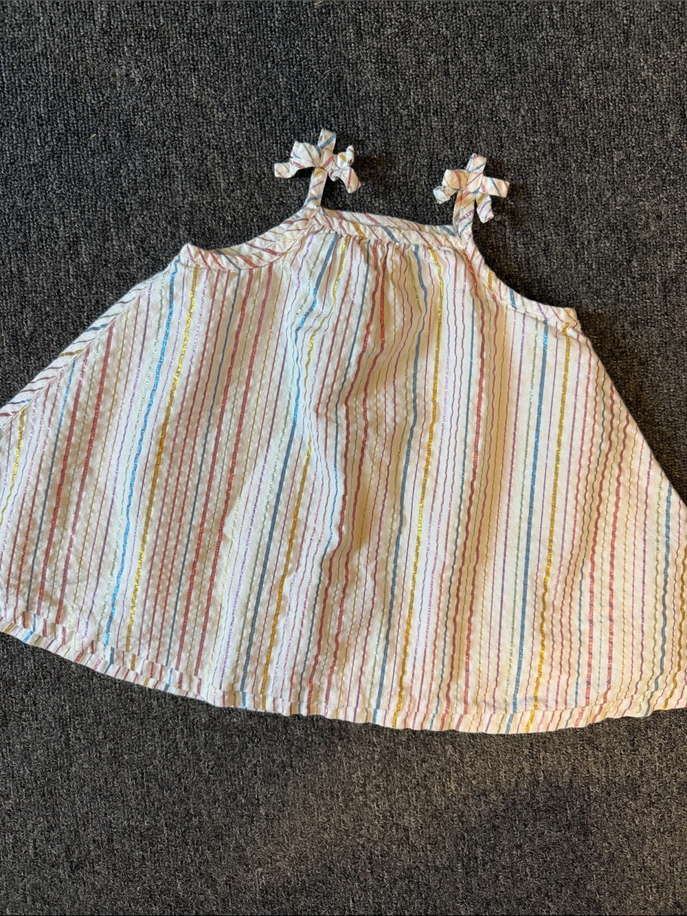 Hannah Anderson Baby Girl Pinstripes Multicolor Swing Dress 12-18 months